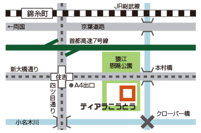 ティアラこうとう地図